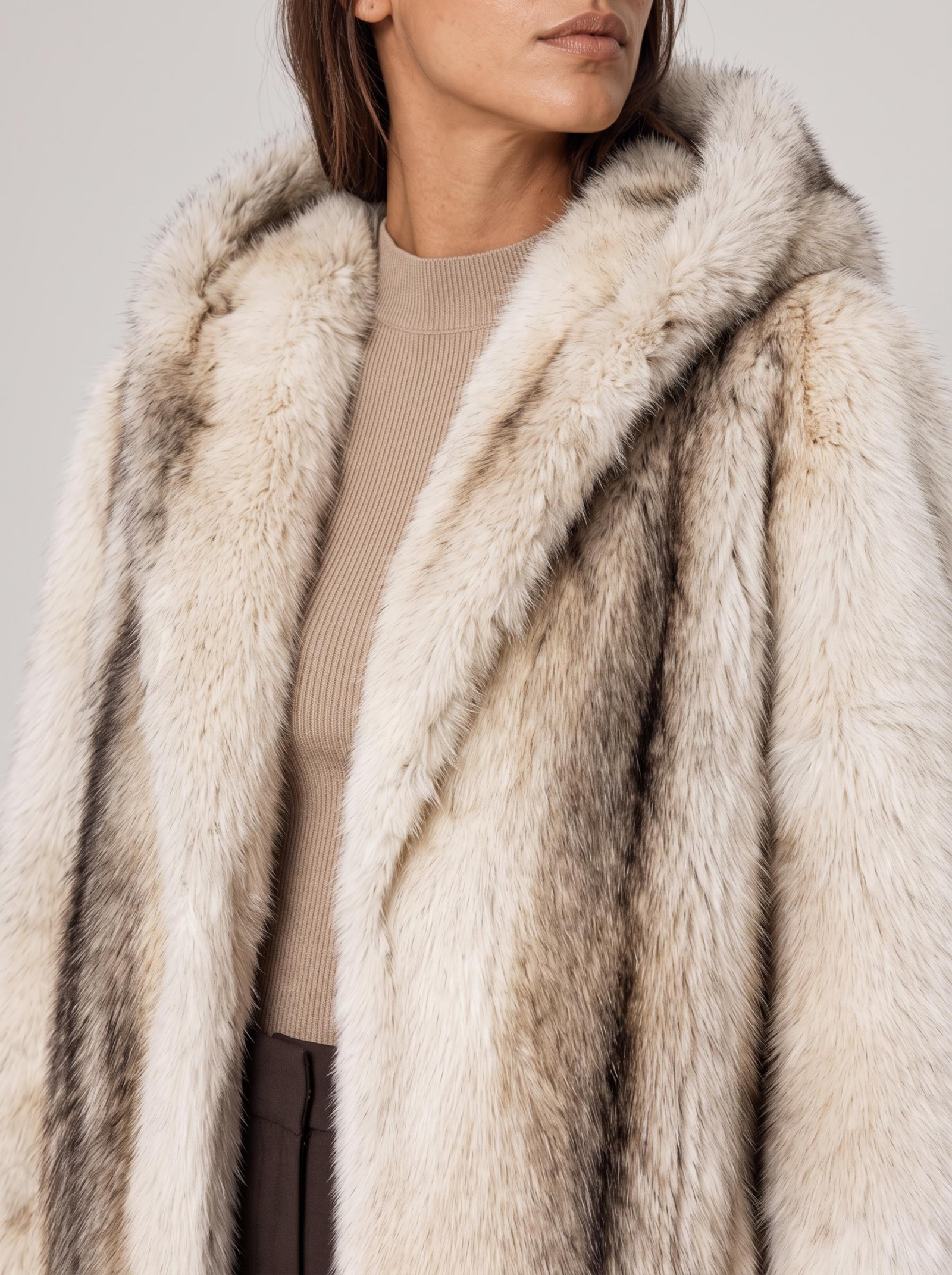 Faux Mink Fur Short Dip-Dye Jacket - Image 2
