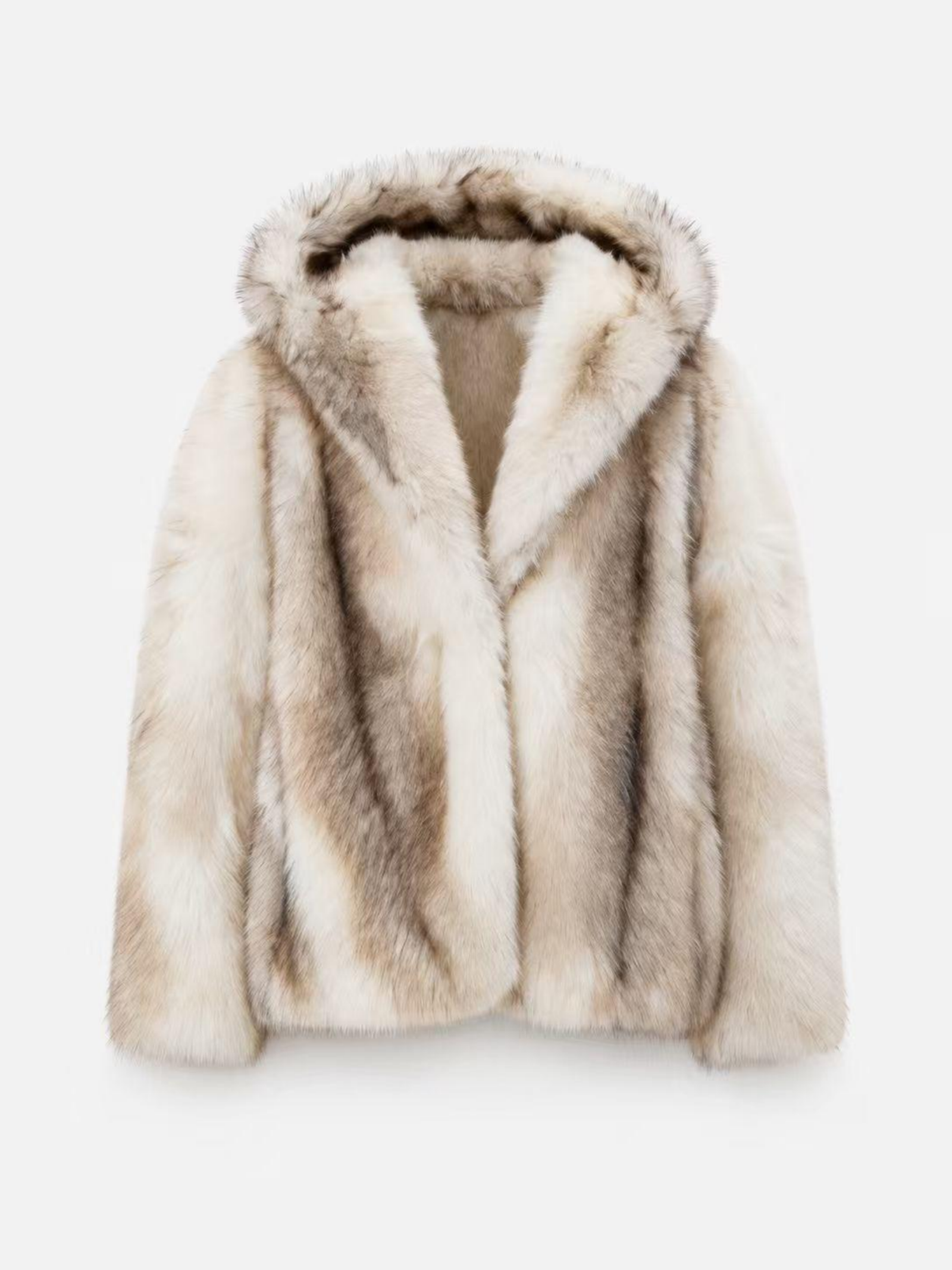Faux Mink Fur Short Dip-Dye Jacket - Image 4