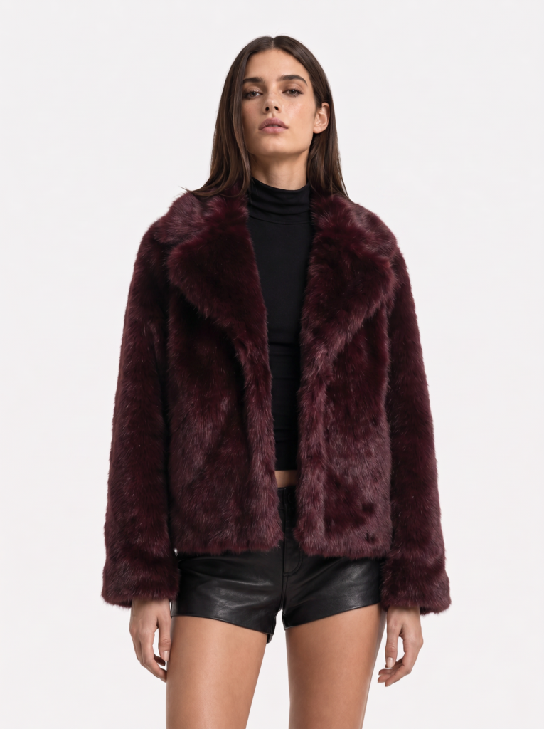 Red Faux Mink Fur Short Jacket FM0202000063Red-main-01.jpg