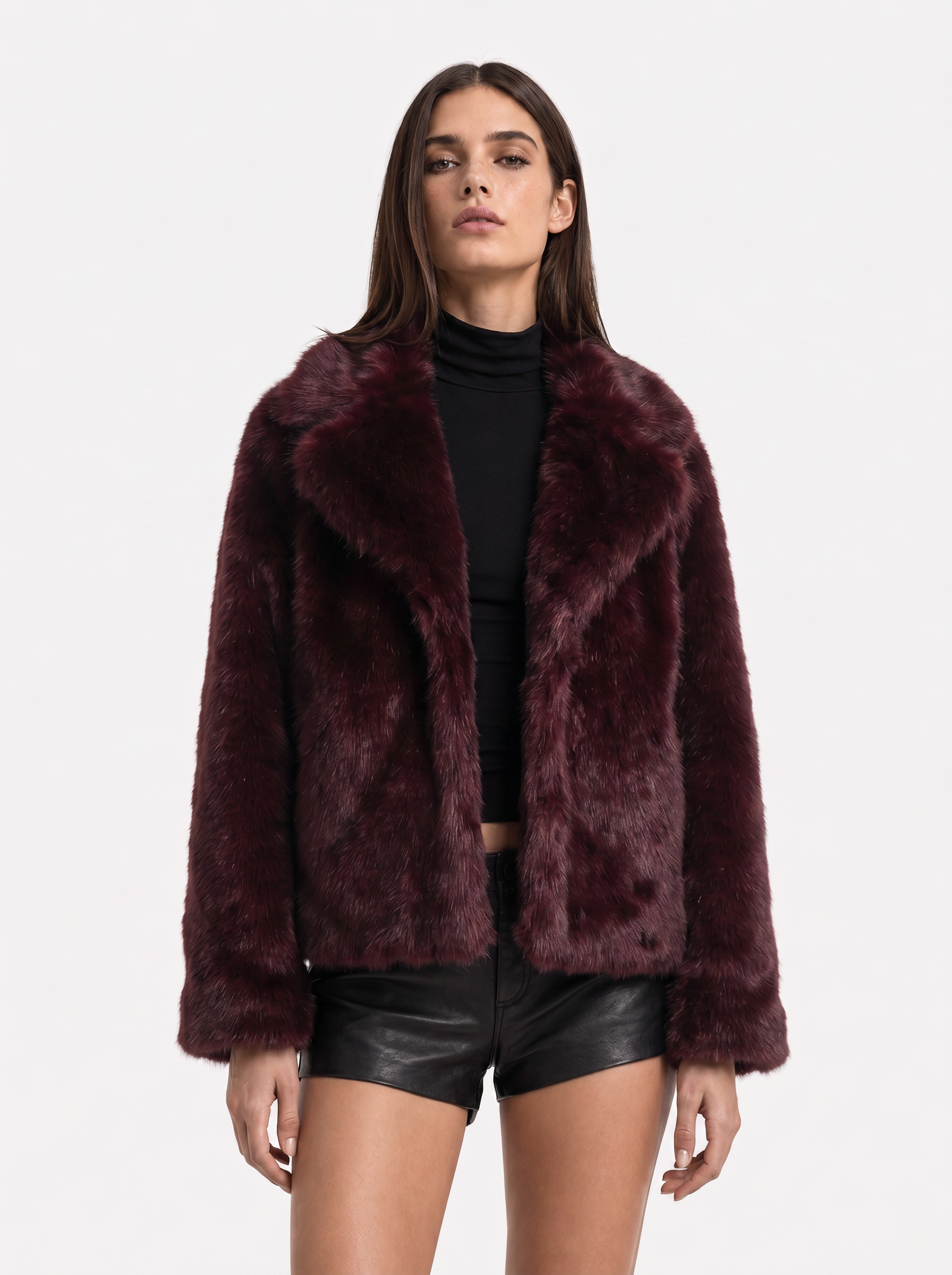 Red Faux Mink Fur Short Jacket FM0202000063Red-main-01.jpg