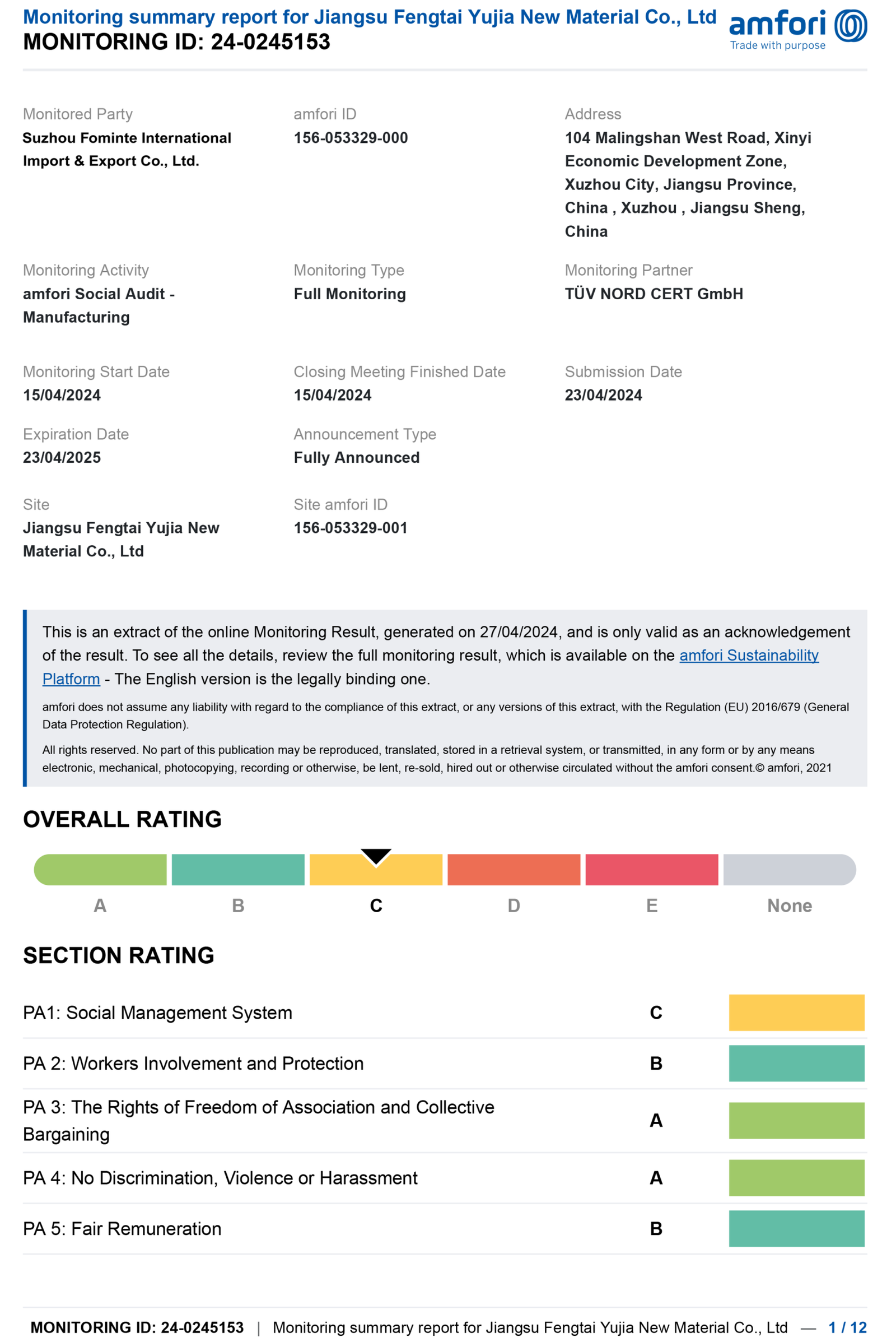 BSCI Audit Report
